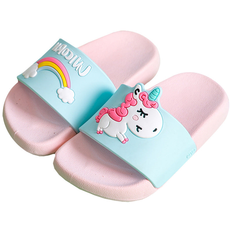 Unicorn Summer Slippers for Boys and Girls Pink