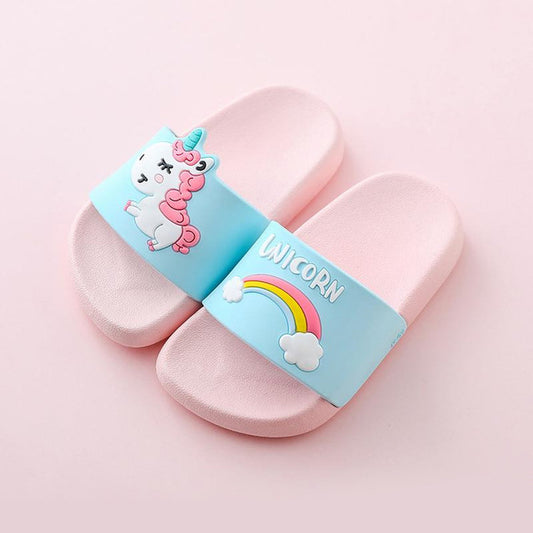 Unicorn Summer Slippers for Boys and Girls Pink