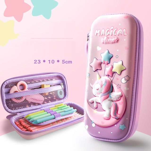 Cute 3D Unicorn Pencil Case Moon Unicorn Small