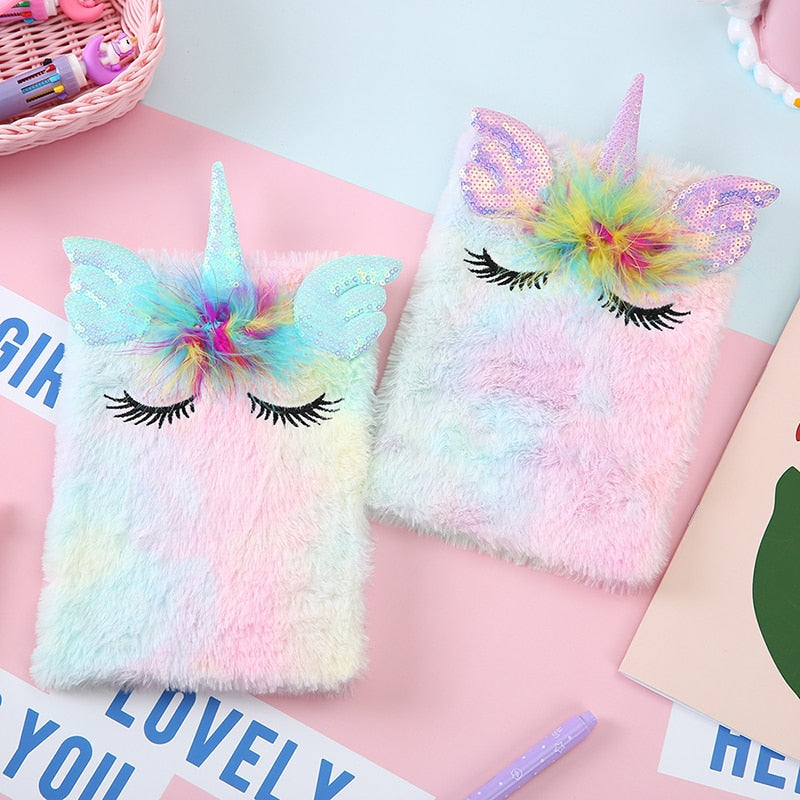 Plush Unicorn Fairy Notebooks and Journals