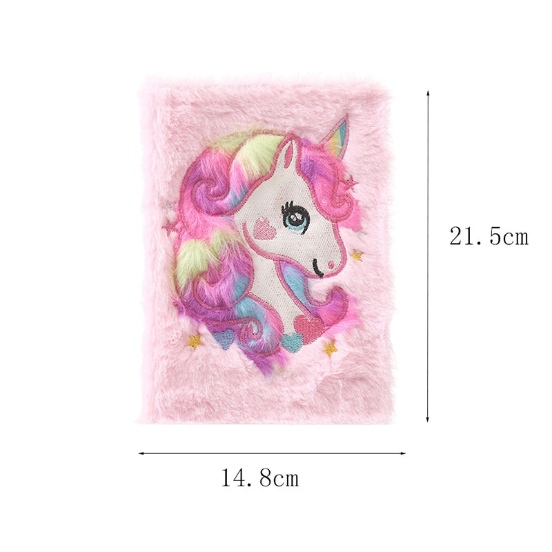 Plush Pink or Purple Unicorn Notebooks and Journals