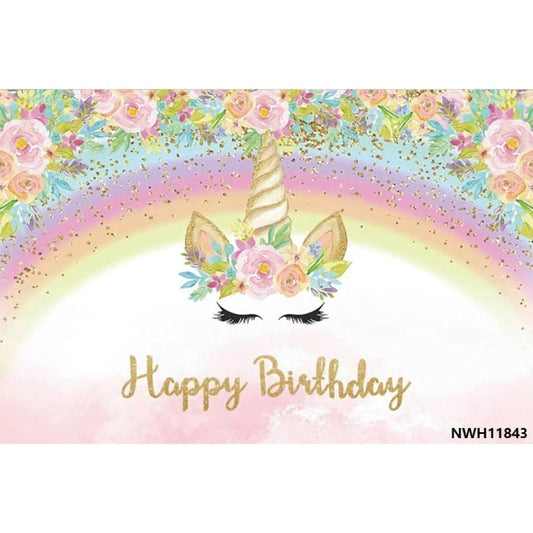 Unicorn Vinyl Party Backdrops Various Designs and Sizes