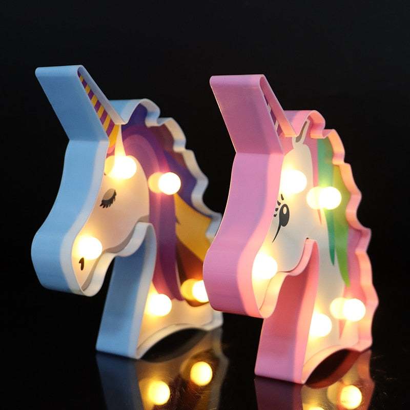 Unicorn Head LED Night Light