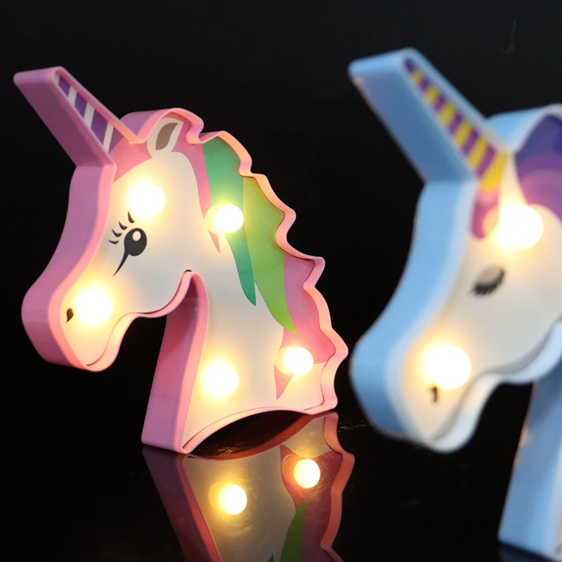 Unicorn Head LED Night Light