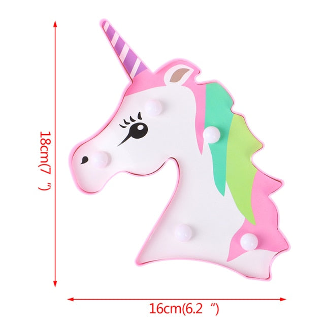 Unicorn Head LED Night Light