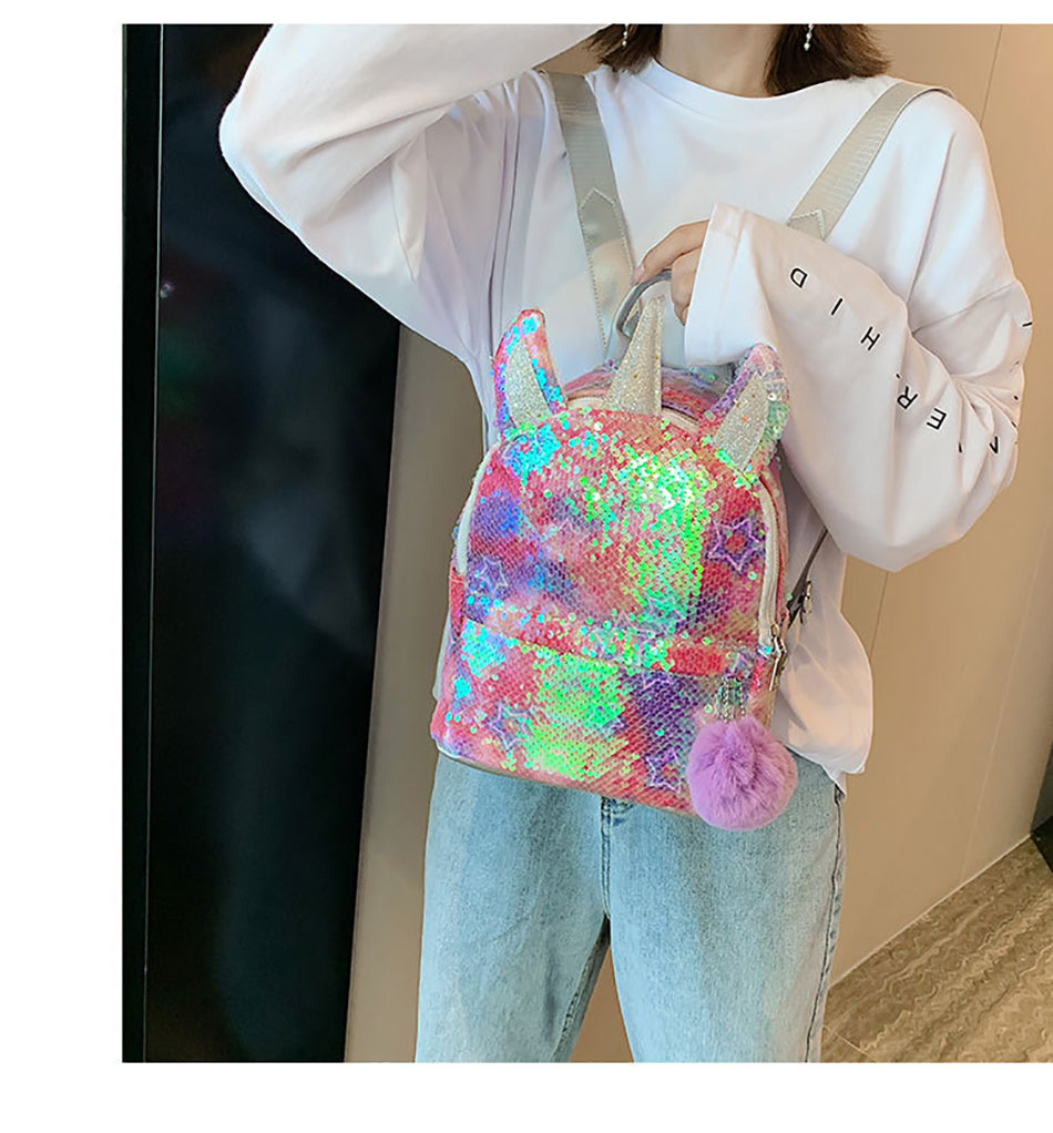 Sequined Unicorn Backpacks