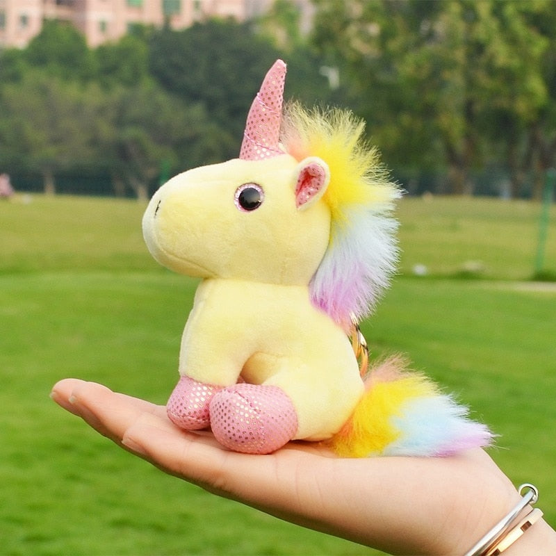 Candy Colour Plush Unicorn Keychain