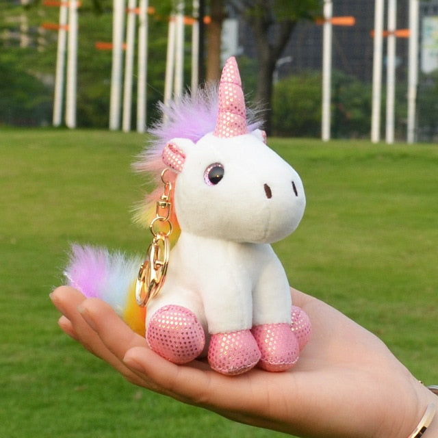 Candy Colour Plush Unicorn Keychain