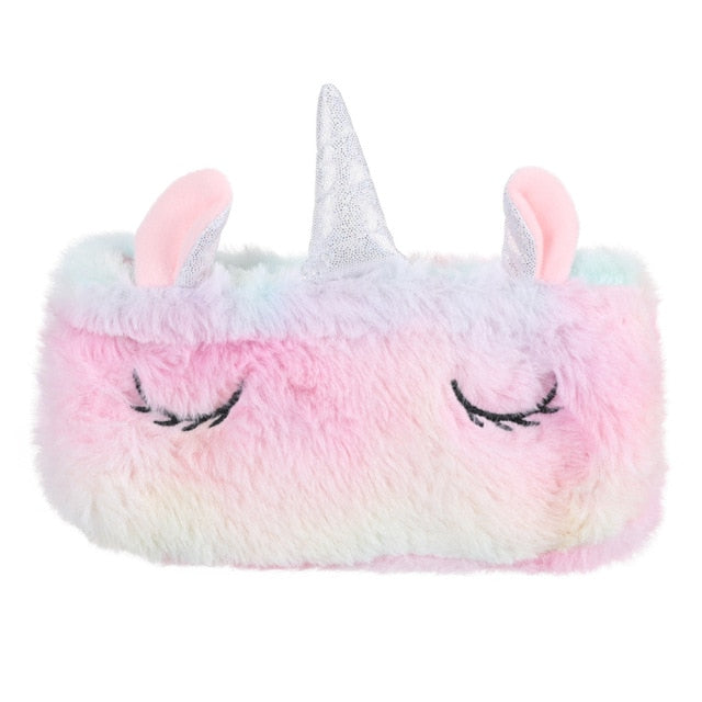 Soft Rainbow Unicorn Pencil Case