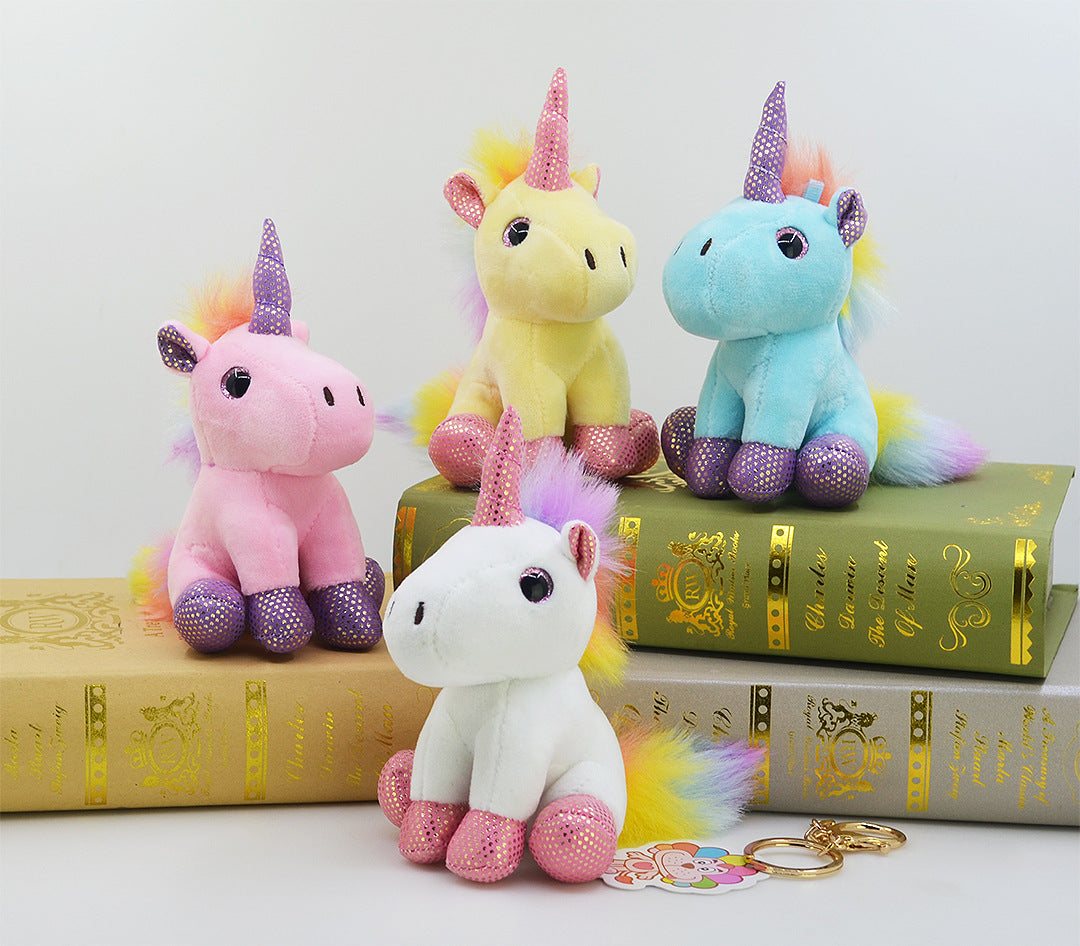 Candy Colour Plush Unicorn Keychain