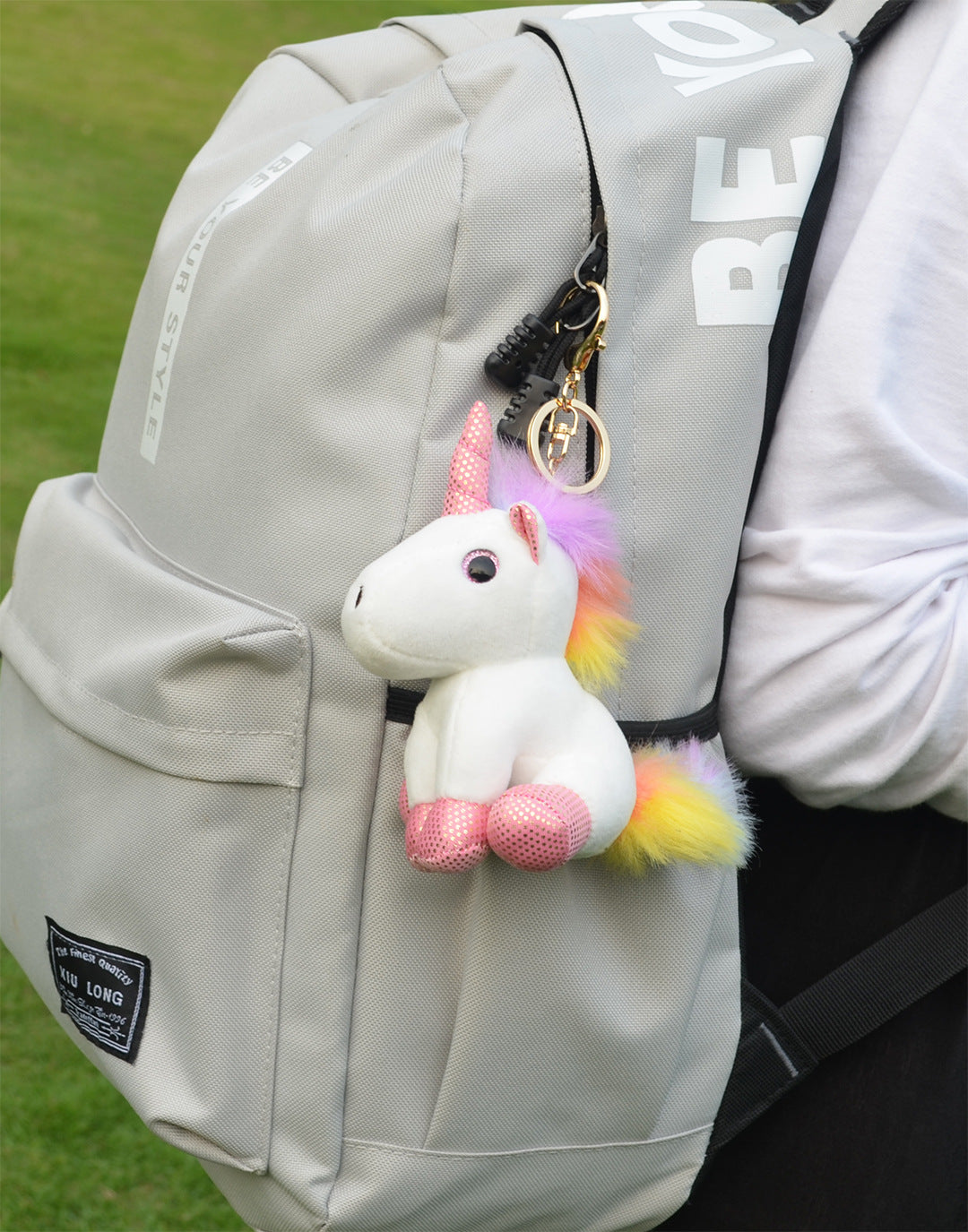 Candy Colour Plush Unicorn Keychain