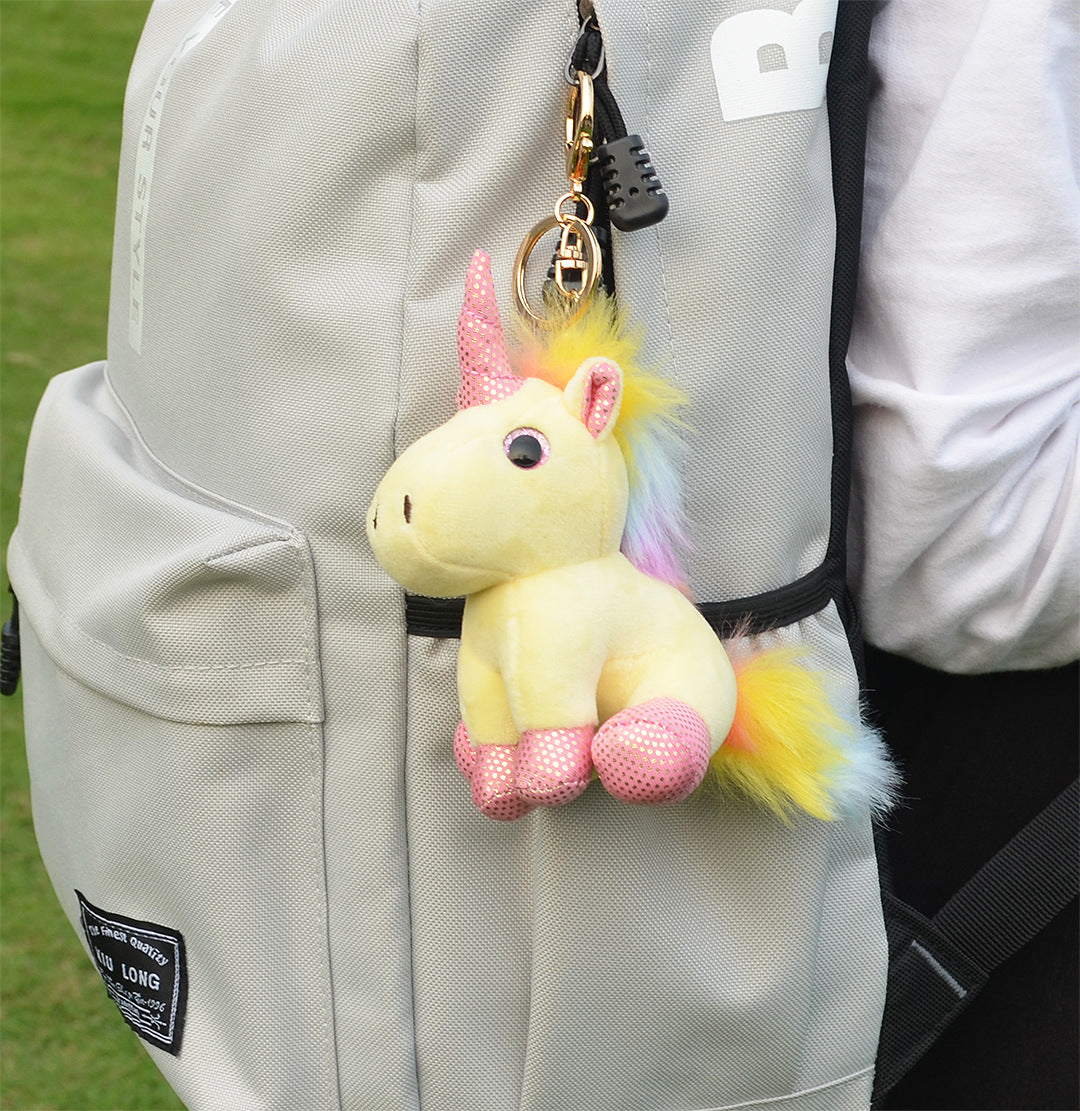 Candy Colour Plush Unicorn Keychain