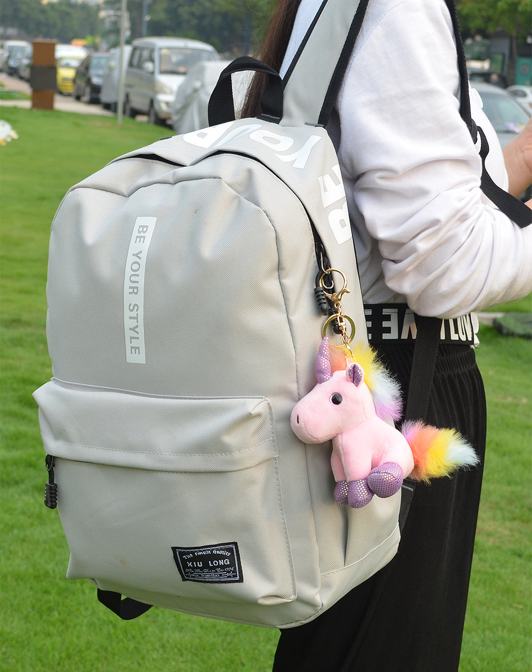 Candy Colour Plush Unicorn Keychain