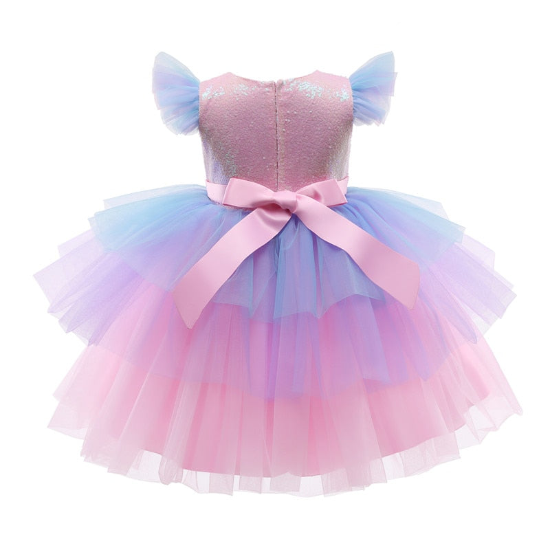 Rainbow Unicorn Princess Dress