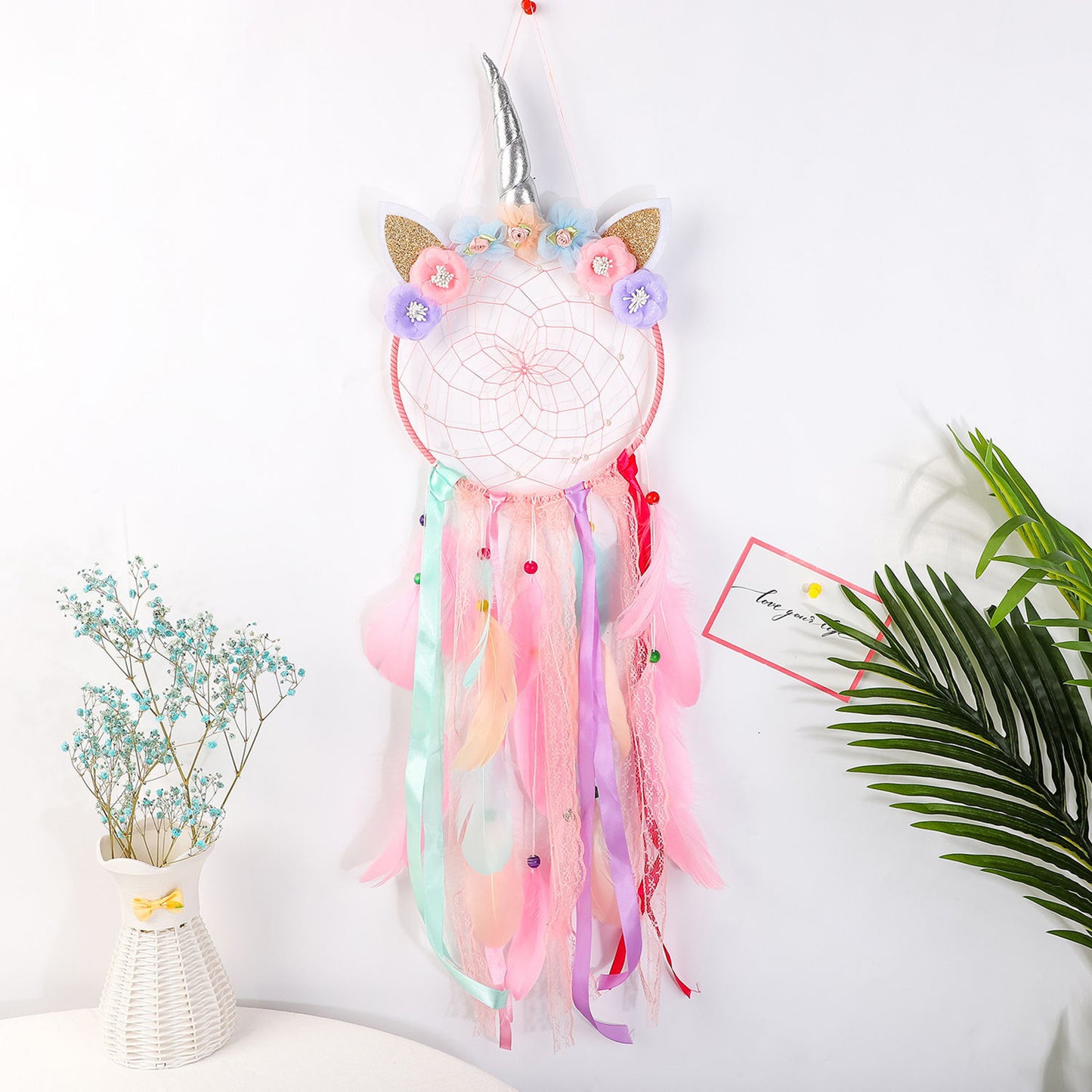 Beautiful Boho Unicorn Dream Catcher