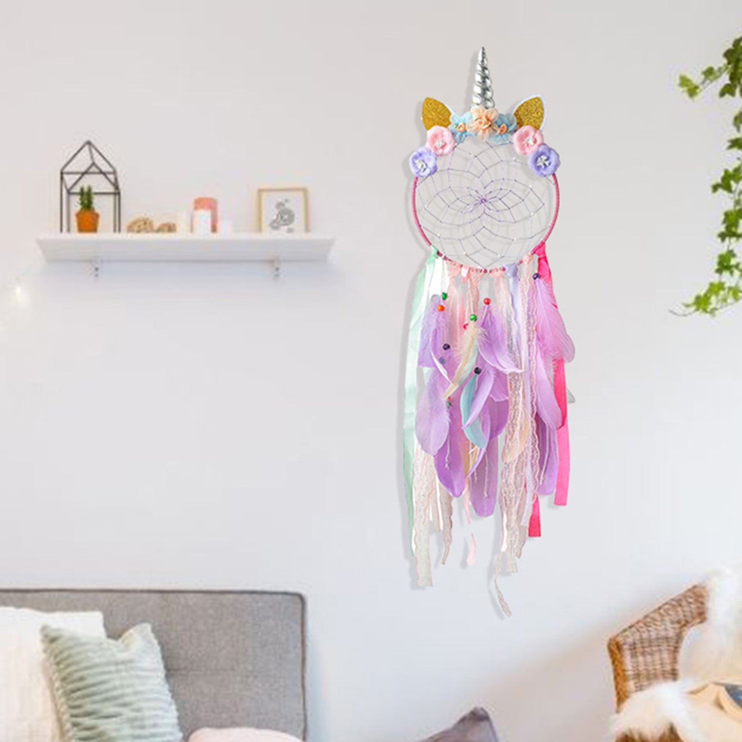 Beautiful Boho Unicorn Dream Catcher