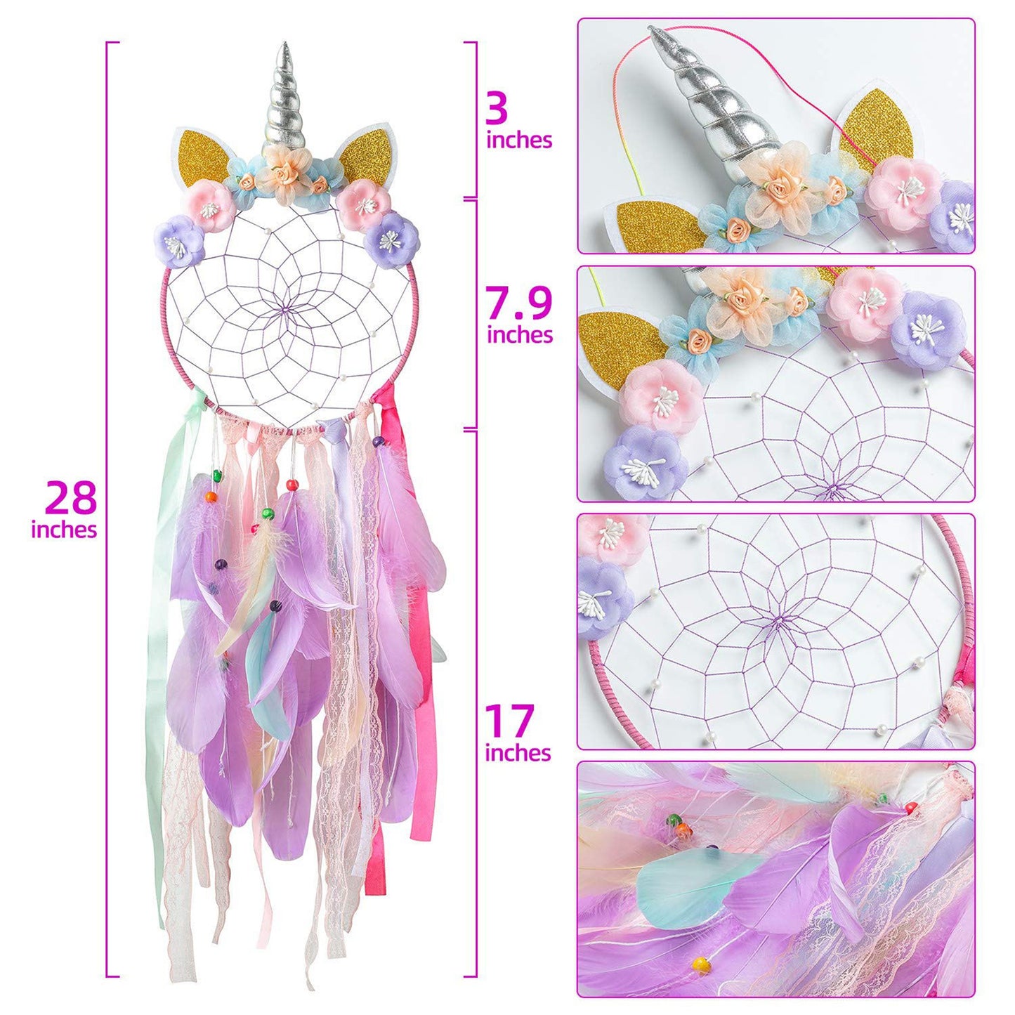 Beautiful Boho Unicorn Dream Catcher