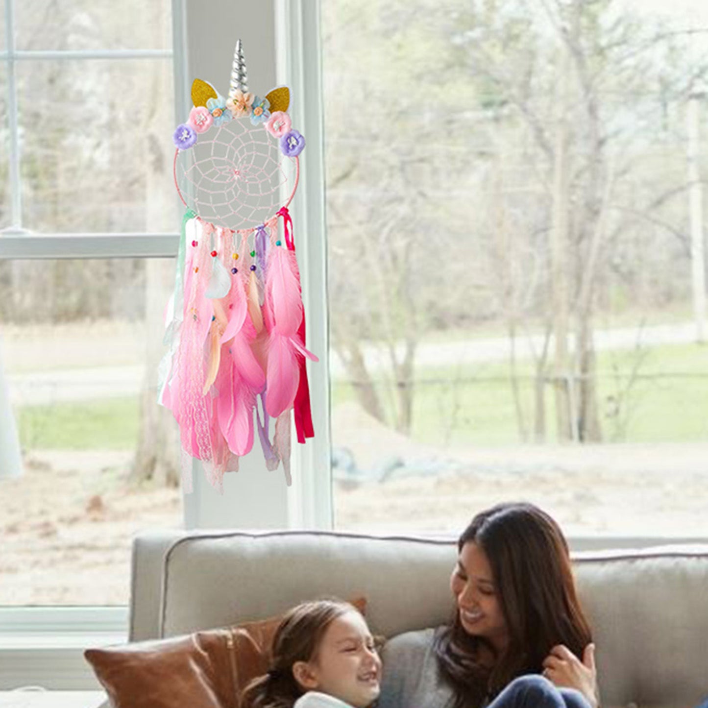 Beautiful Boho Unicorn Dream Catcher