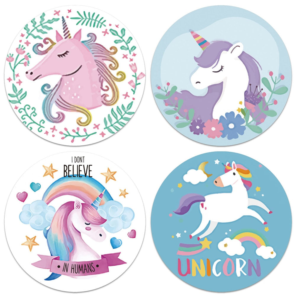 100-500pcs Unicorn Sticker for Kids