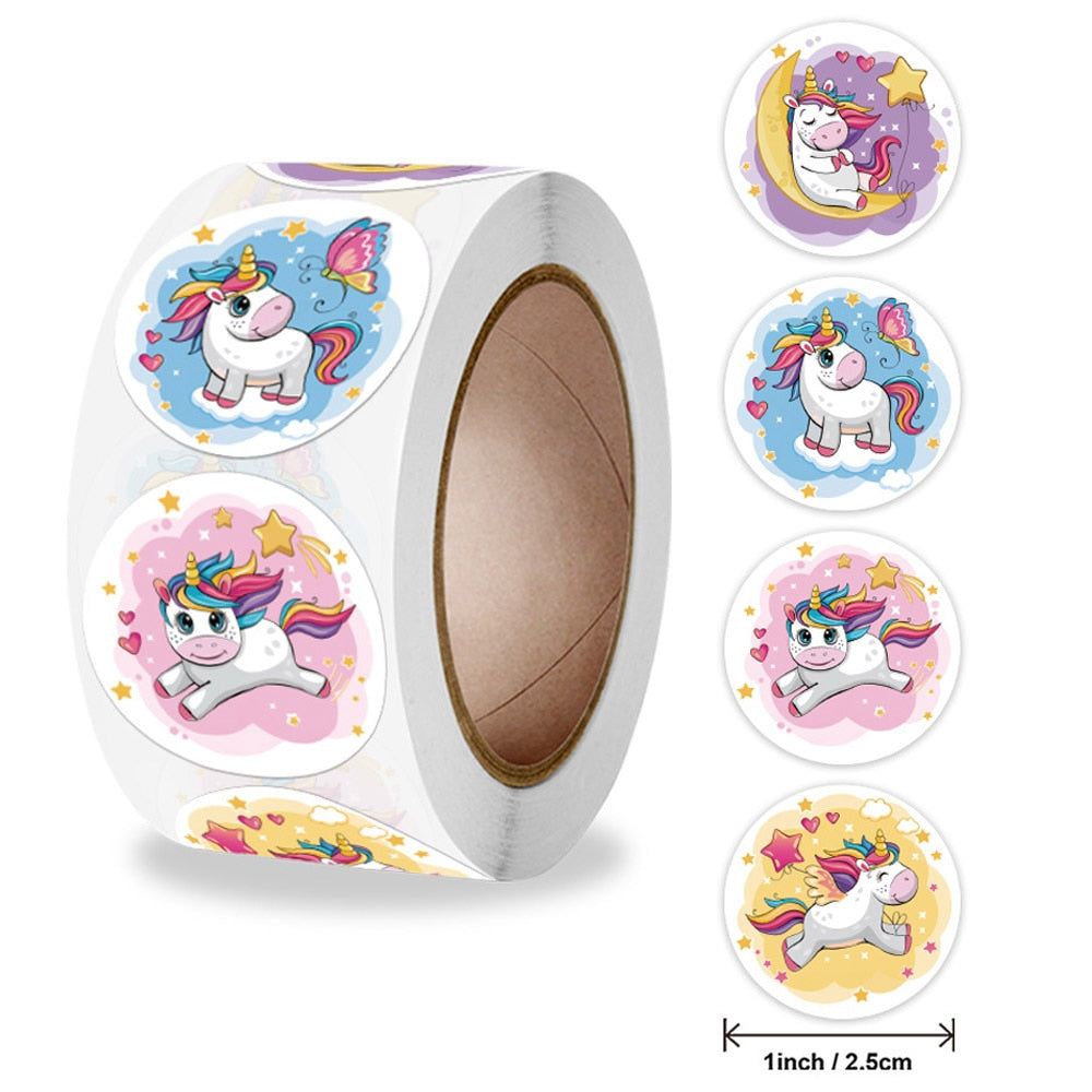 100-500pcs Unicorn Sticker for Kids