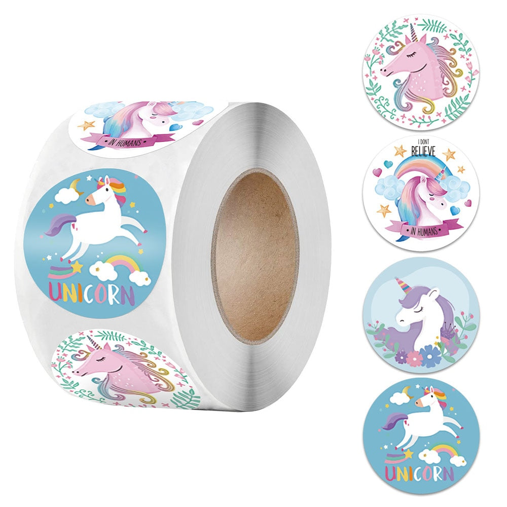 100-500pcs Unicorn Sticker for Kids