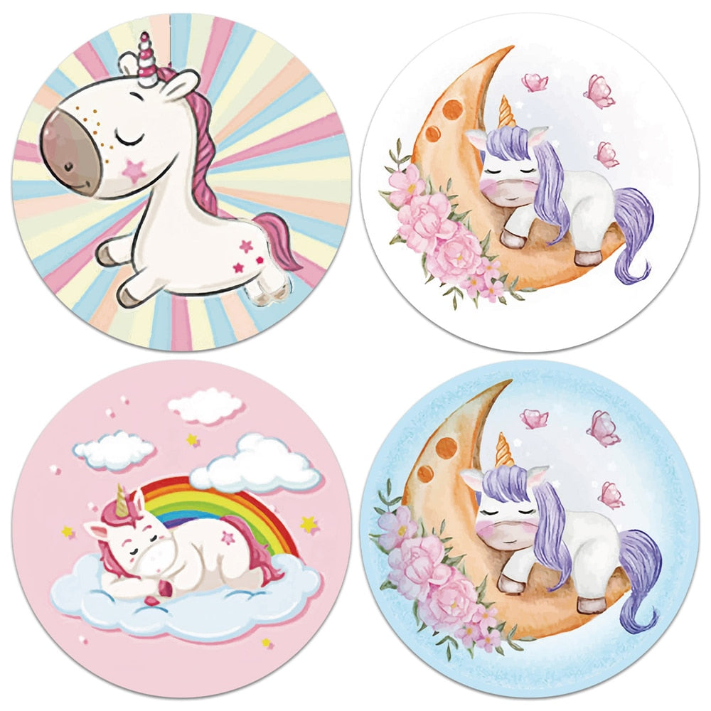 100-500pcs Unicorn Sticker for Kids