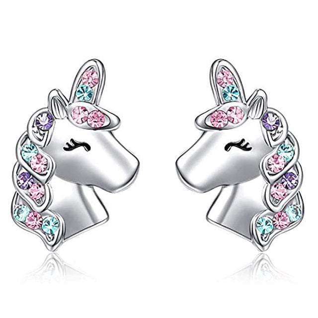 New Cute Unicorn Stud Earrings