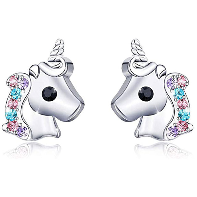 New Cute Unicorn Stud Earrings