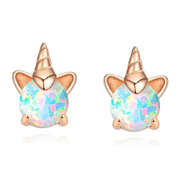 New Cute Unicorn Stud Earrings