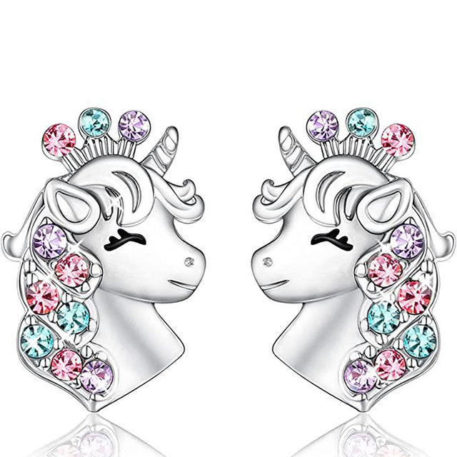 New Cute Unicorn Stud Earrings