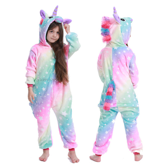 Unicorn Jumpsuits for Girls and Boys Pink Star