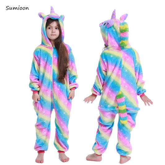 Unicorn Jumpsuits for Girls and Boys Rainbow Star