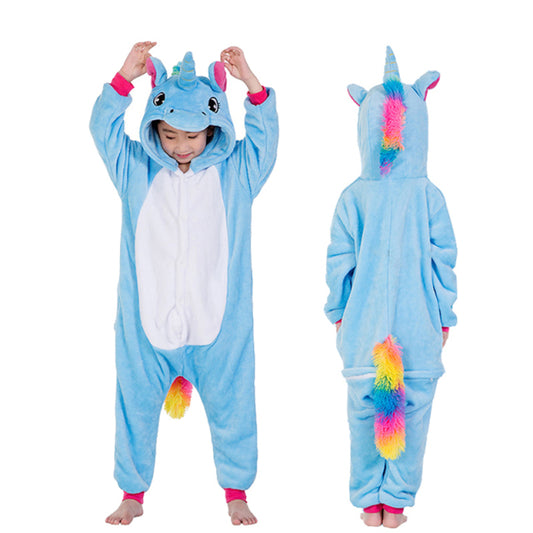 Unicorn Jumpsuits for Girls and Boys Blue Pegasus