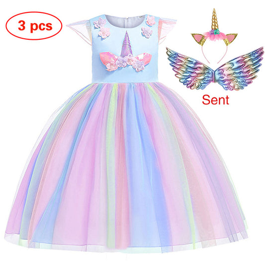 Unicorn Ball Gowns for Princess Birthday Parties