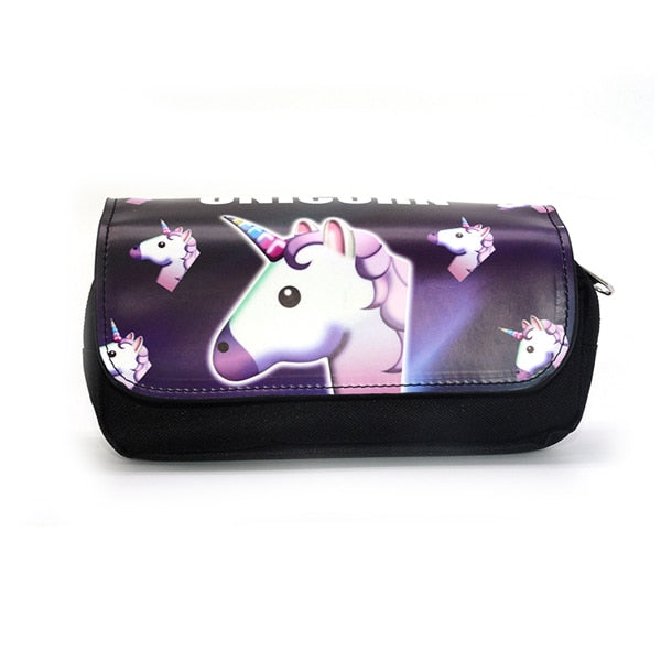 2 Compartment Unicorn Pencil Case