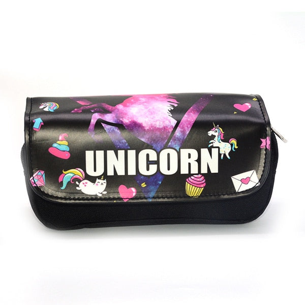 2 Compartment Unicorn Pencil Case