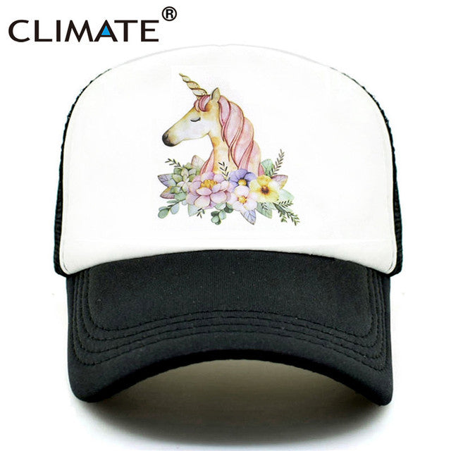 Unicorn Baseball Cap for Kids and Adults Black